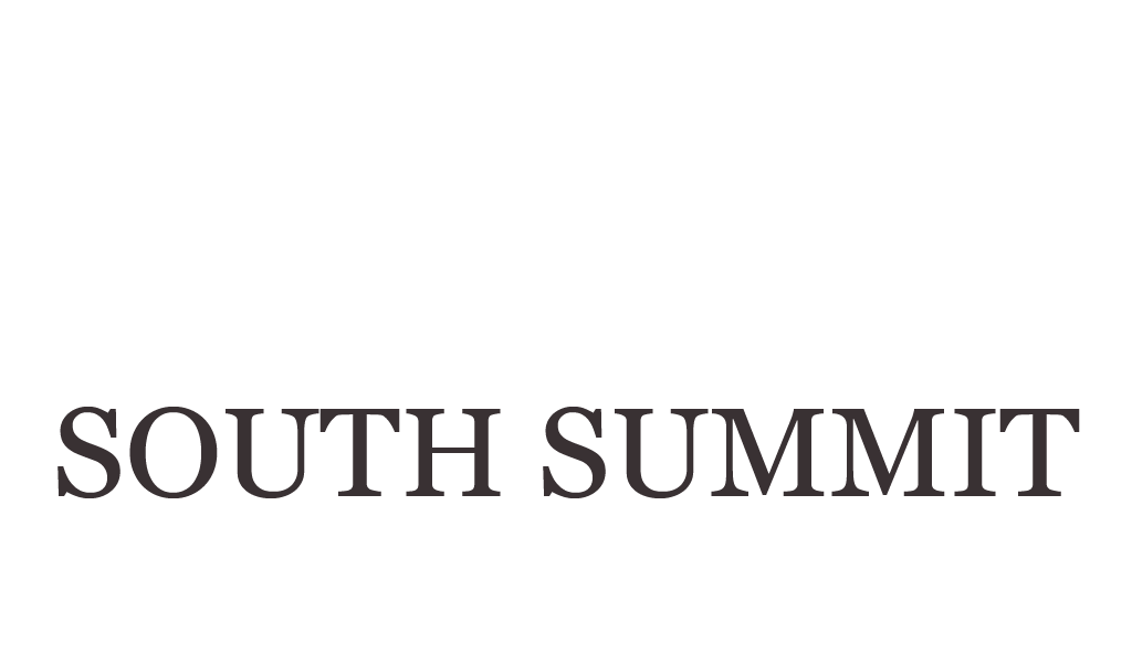 A graphic of a mountain range with the words "SOUTH SUMMIT" below it.